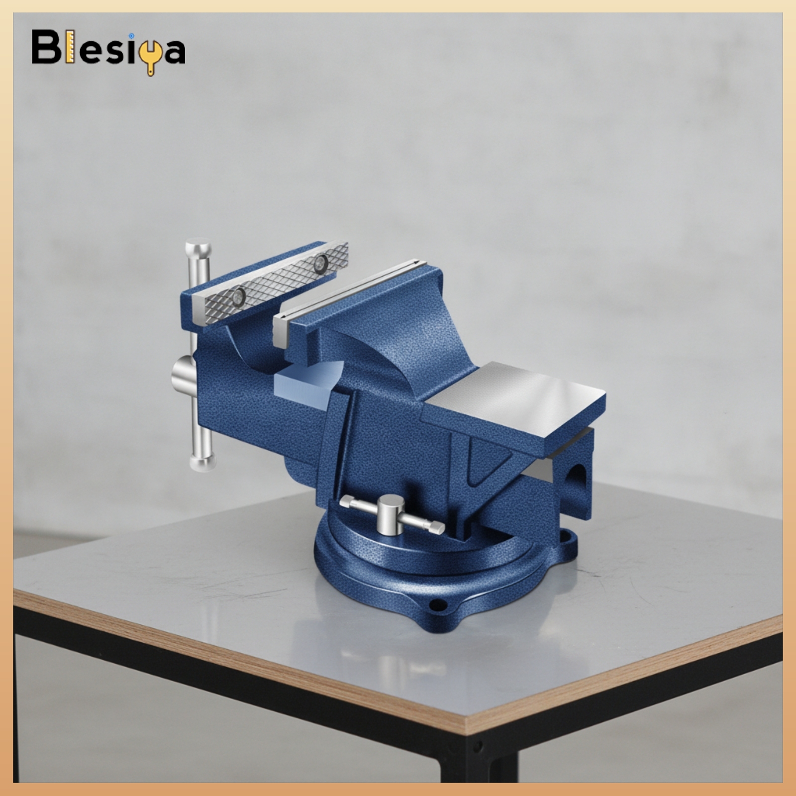 Blesiya 360-Degree Rotating Swivel Vise with Anvil Serrated Clamping Surfaces Bench Vise with Anvil Heavy-Duty Bench Vice Reliable Grip for DIYers, Mechanics, Workshop, Garage ราคา 3,431 บาท*ส่งฟรี