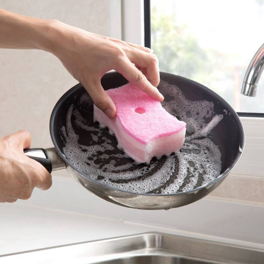 HUIHANG Eraser 4Pcs Pan Descaling Clean Rub Pot Cleaning Brush Household Cleaning Tools Car Washing Sponge Scouring Pads Sponge Kitchen Gadgets