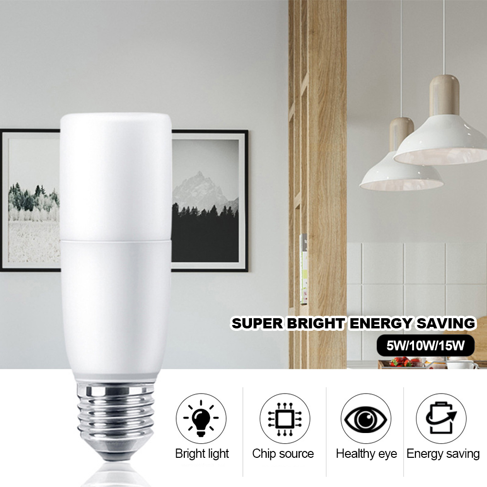 E27 Bóng Đèn Led nhà tiết kiệm năng lượng đầu đèn mạnh cột đèn E27 vít cổng độ sáng cao tiết kiệm năng lượng bóng đèn màu trắng ấm, ánh sáng trắng