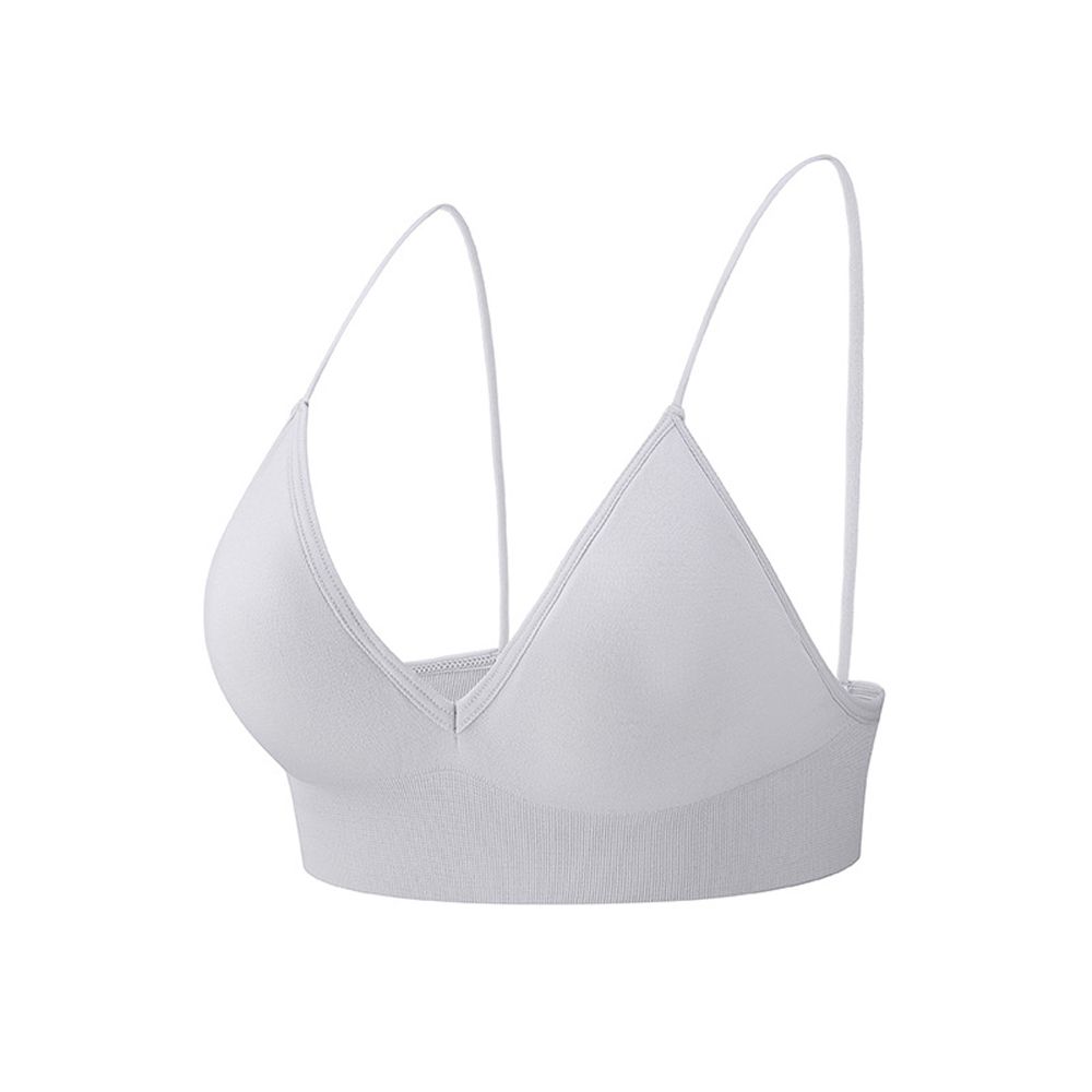 Tyeuu cho cô gái không xương tam giác cup liền mạch sâu V Bralettes tập thể dục Yoga Top Áo ngực thể thao Phụ nữ áo hở eo