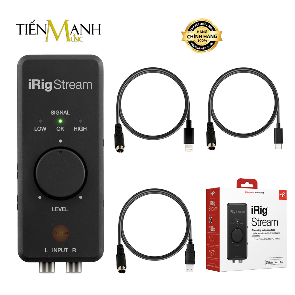 [Chính Hãng Ý] Thiết Bị Thu Âm Và Livestream iRig Stream Stereo, Stream Pro Kèm Cáp Sạc IK Multimedi