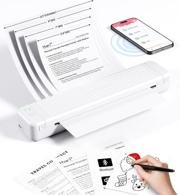 Impresoras portátiles Phomemo P831 300DPI inalámbricas A4/tamaño carta papel de