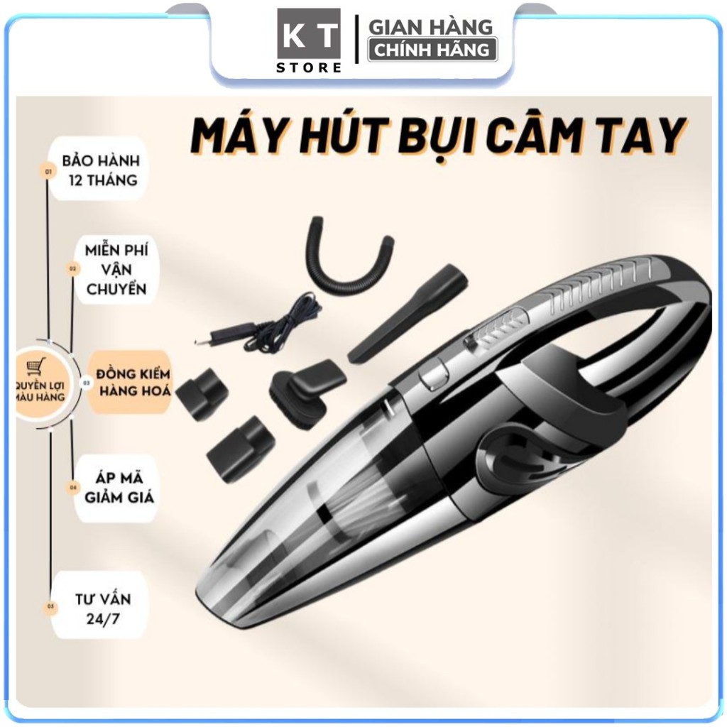Máy Hút Bụi Cầm Tay CHÍNH HÃNG Comasu Nhật Bản 120W,  Máy Hút Bụi Ô Tô Không Dây