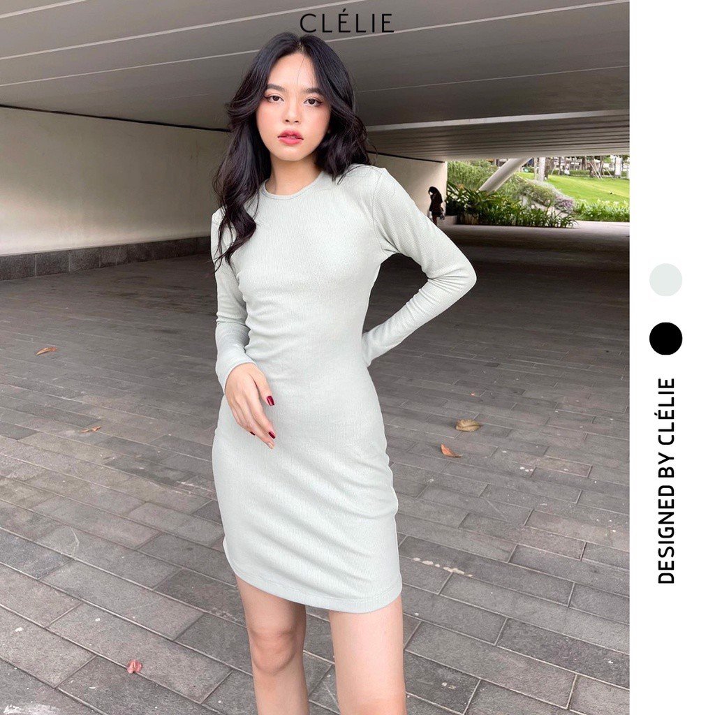 Đầm body tay dài thun hở lưng | ruco dress - clélie