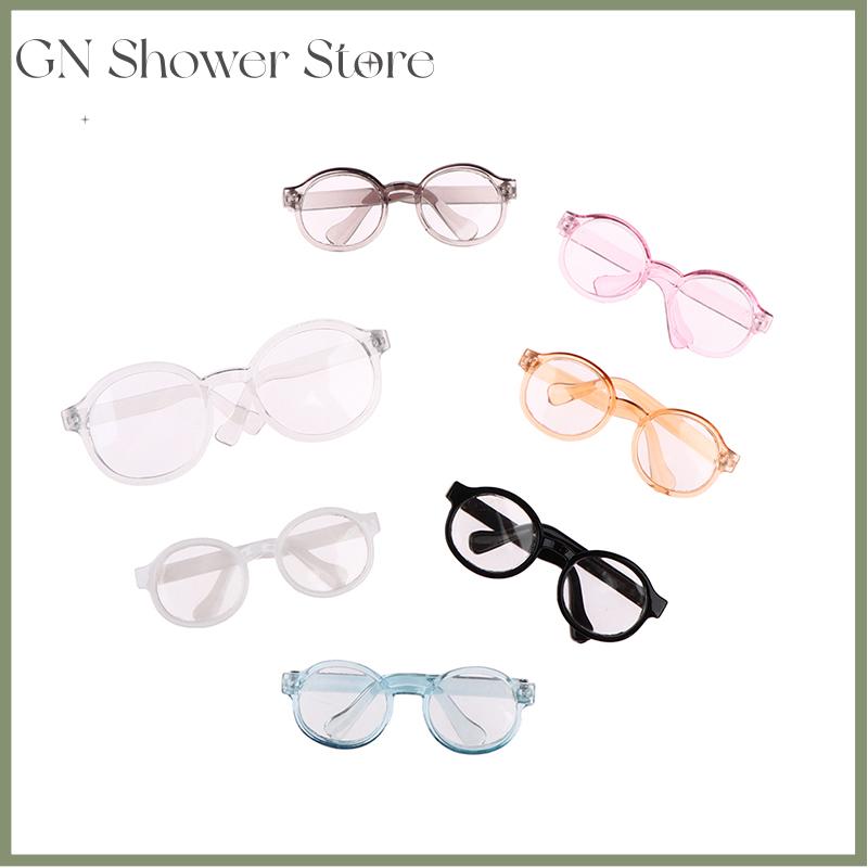 [GN Store] Phụ kiện kính búp bê vải nhung lông gọng tròn 6.5/9.5cm Kính mắt trong suốt