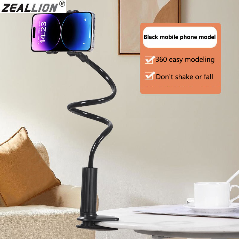 Zeallion giá đỡ tiện lợi điện thoại di động giá để điện thoại đứng stent có thể điều chỉnh linh hoạt bàn trên Giường Giá đỡ kẹp bàn cho Giá để điện thoại thông minh