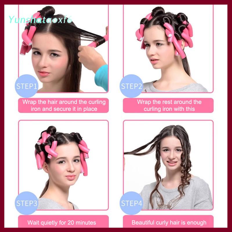 yunshataoxf 10 chiếc Máy uốn tóc linh hoạt Máy uốn tóc Máy Uốn Tóc máy uốn cong mềm uốn cong uốn xoăn Máy uốn tóc dụng cụ tạo kiểu không có máy uốn nhiệt máy ủi uốn nóng