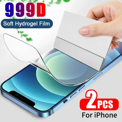 2pcs Full Coverage Positioning Membrane Soft Hydrogel Film For iPhone 12 11 Pro XS Max X XR 8 7 6 6s Plus SE 2020 Screen Protector
