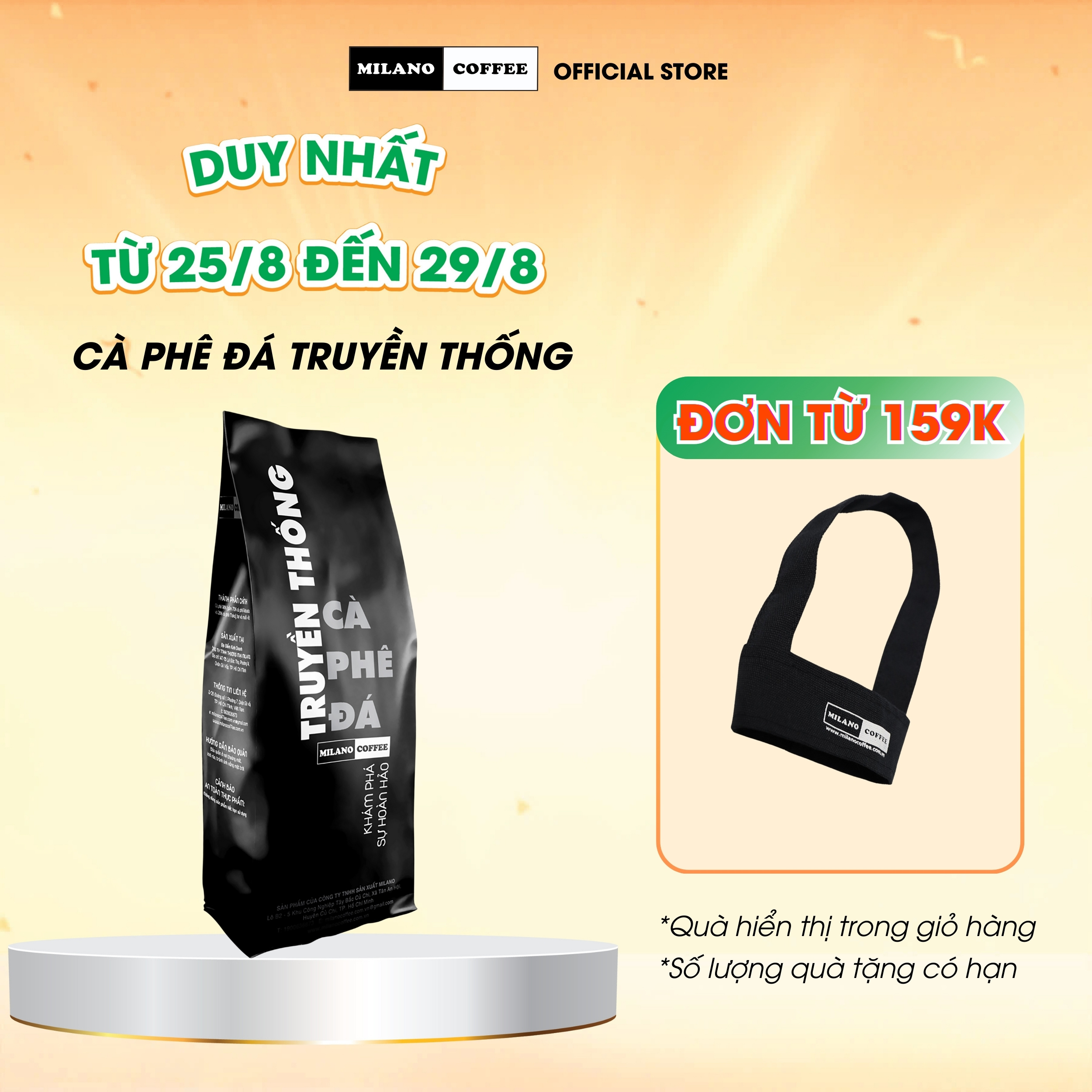 Cà phê Milano loại cà phê Đá 1 Truyền Thống 250g