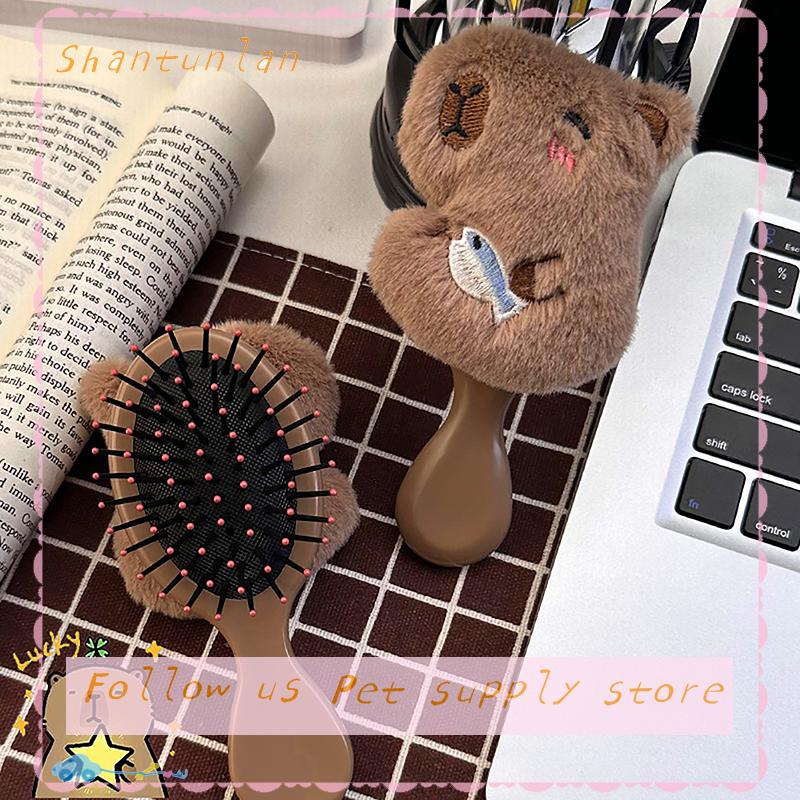 【Special price】🎉Sha Dễ Thương Capybara Lược Phụ Nữ Xách Tay Túi Khí Lược Capybara Đệm Không Khí Massage Đầu Lược Cho Cô Gái Trẻ Em Tạo Kiểu Phụ Kiện Công Cụ