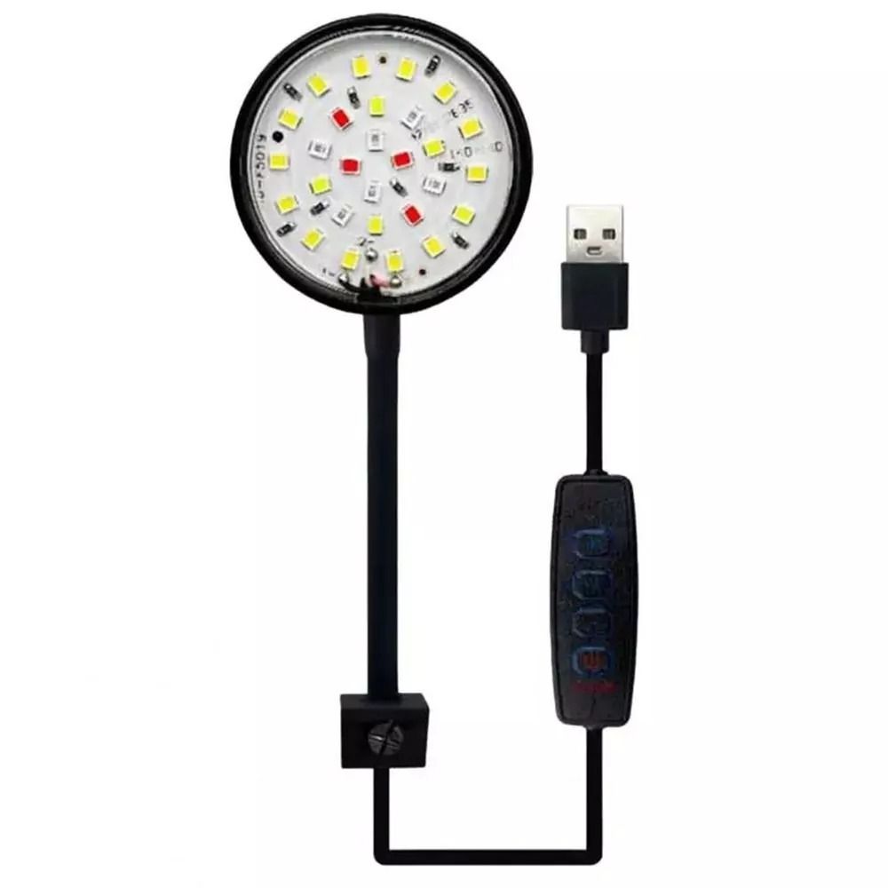 TINEMIN Led 5/7W Đèn kẹp bể cá USB Mini Đèn cây thủy sinh  Xoay 360 độ Đèn bể cá - 2