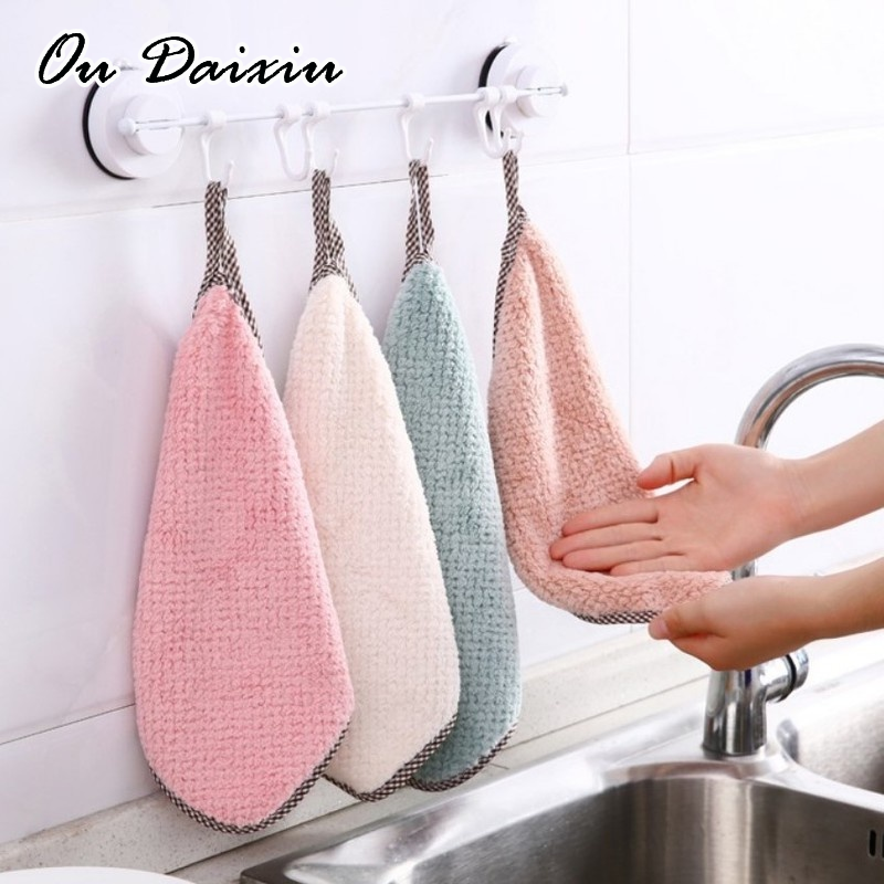 OUDAIXIU [รหัส CLS2404A ลดลง30K ต่อ150K] ผ้าเช็ดหน้านุ่ม1ผืนพร้อมตะขอสะดวก ราคา 10 บาท*ส่งฟรี
