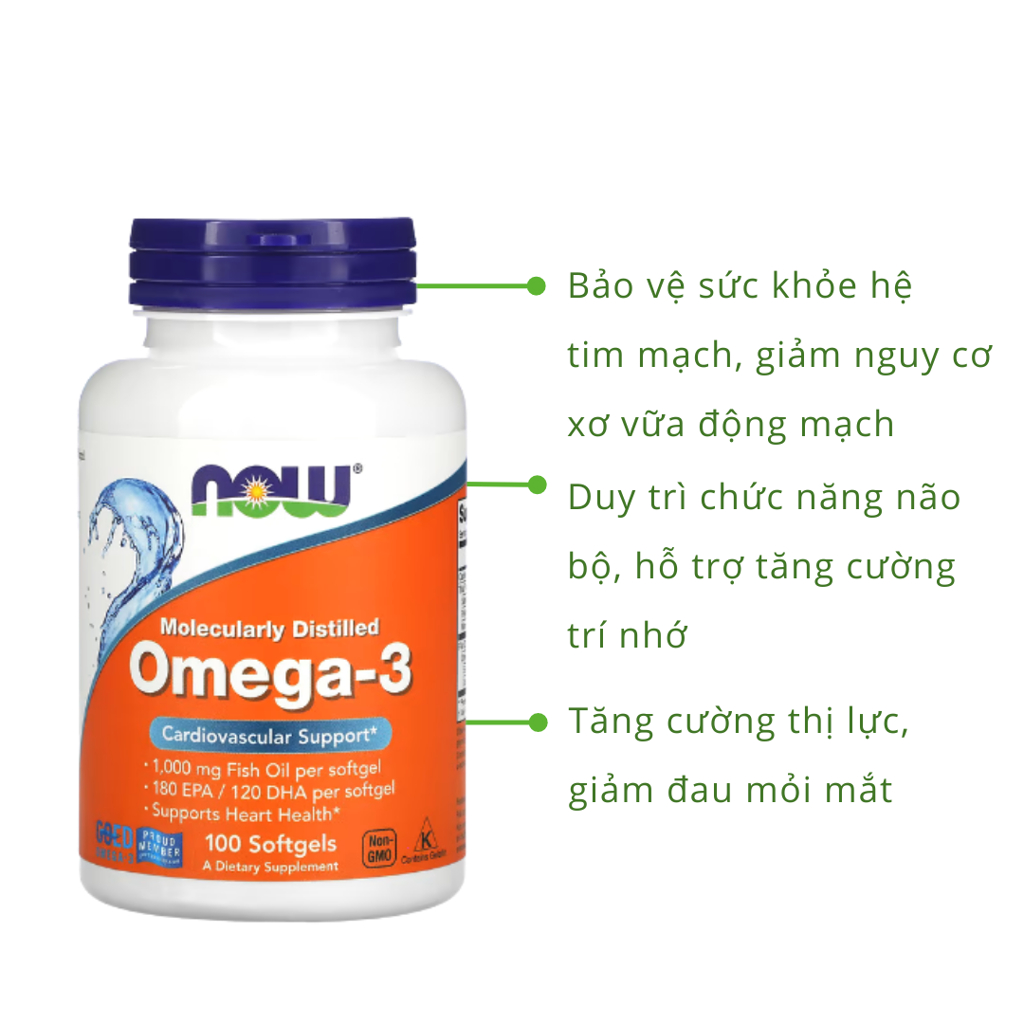 Viên Dầu Cá Now Omega 3 Bổ Sung Vitamin Và Khoáng Chất Bảo Vệ Tim Mạch, Mắt, Tăng Cường Sức Khoẻ - Chính Hãng Mỹ - SẢN PHẨM CỰC KÌ CHẤT LƯỢNG, ĐẢM BẢO SỬ DỤNG ƯNG Ý, ĐƯỢC ƯA THÍCH TRÊN THỊ TRƯỜNG HIỆN NAY, ỦNG HỘ SHOP NHÉ