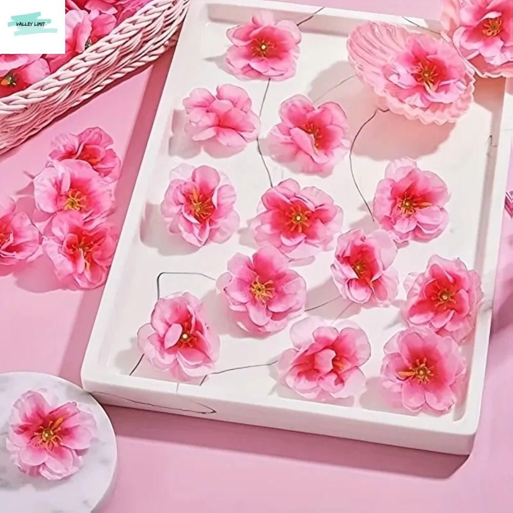 VALLEY LIMIT 100Pcs ดอกพีชบาน กลีบจำลองจำลอง โรแมนติกโรแมนติก ใสสะอาด ดอกซากุระเทียม ดอกไม้ปลอม คุณภาพสูงมาก ดอกไม้กุหลาบประดิษฐ์ บ้านในบ้าน ราคา 138 บาท*ส่งฟรี