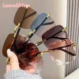 Lunashine  của phụ nữ cá nhân không khung tỉa kính mát, phiên bản Hàn Quốc thời trang của uv-proof Kính mát