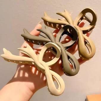 Sanhe kẹp tóc ruy băng nơ kẹp tóc lớn cho thời trang nữ Mũ kẹp cá mập kẹp tóc