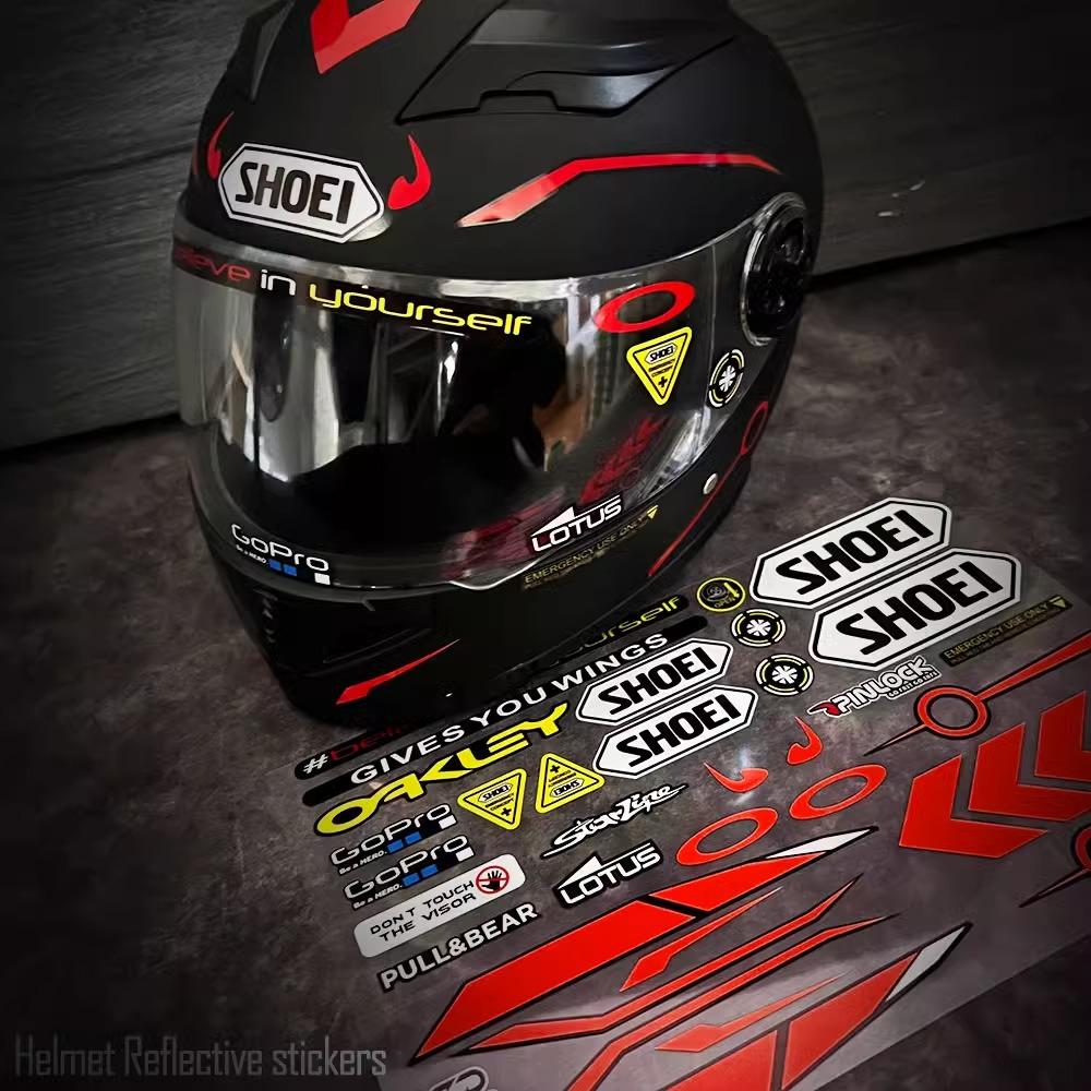 Refelctive Helmet Sticker Logo Decal Visor Windshield Glass Lens Side Body Stickers Waterproof Decal