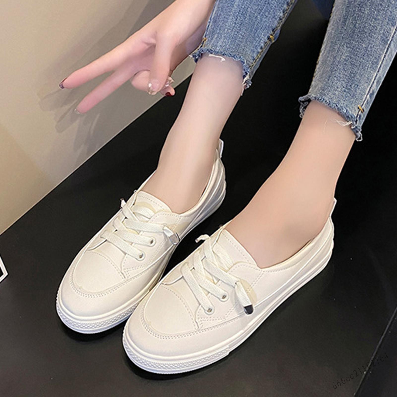 Women's Casual Sneakers Lace Up Low Top Comfortable Breathable Walking Shoes for Vacations Traveling LN-MY - 5