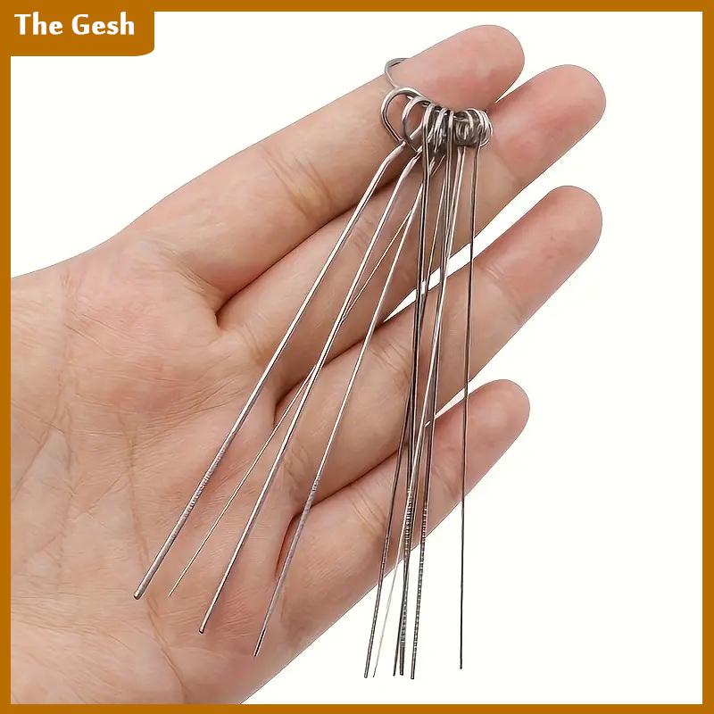 [The Gesh] 10 cái Đầu vòi hoa sen làm sạch bàn chải lỗ nhỏ công cụ làm sạch chống tắc nghẽn Mini crevice lông cho khoảng cách vòi phun phòng tắm ô tô