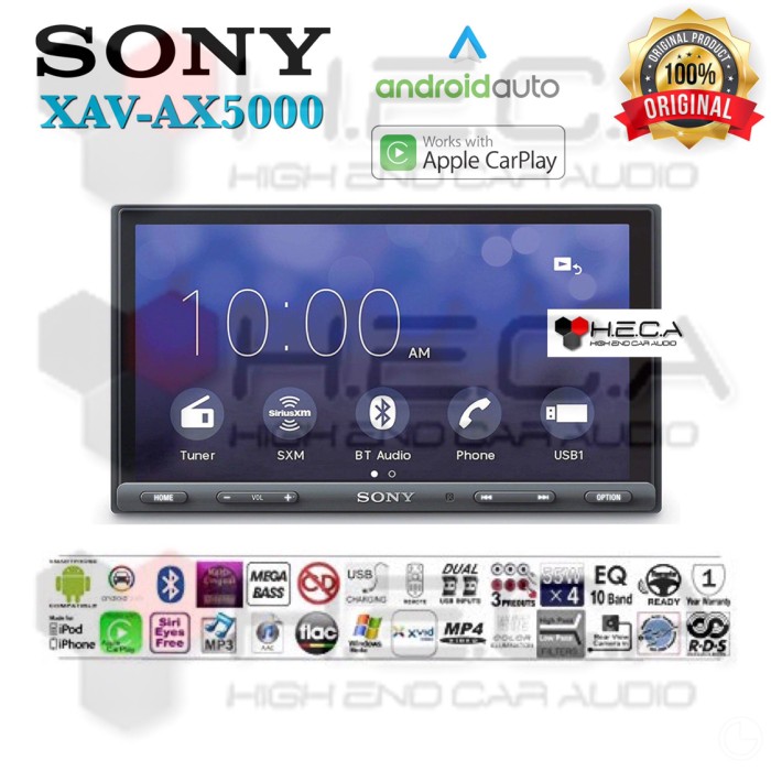 SONY XAV-AX5000 HEAD UNIT TAPE MOBIL XAV AX5000 DOUBLE DIN AUDIO Harga 6,644,000 rupiah*Gratis Ongkir