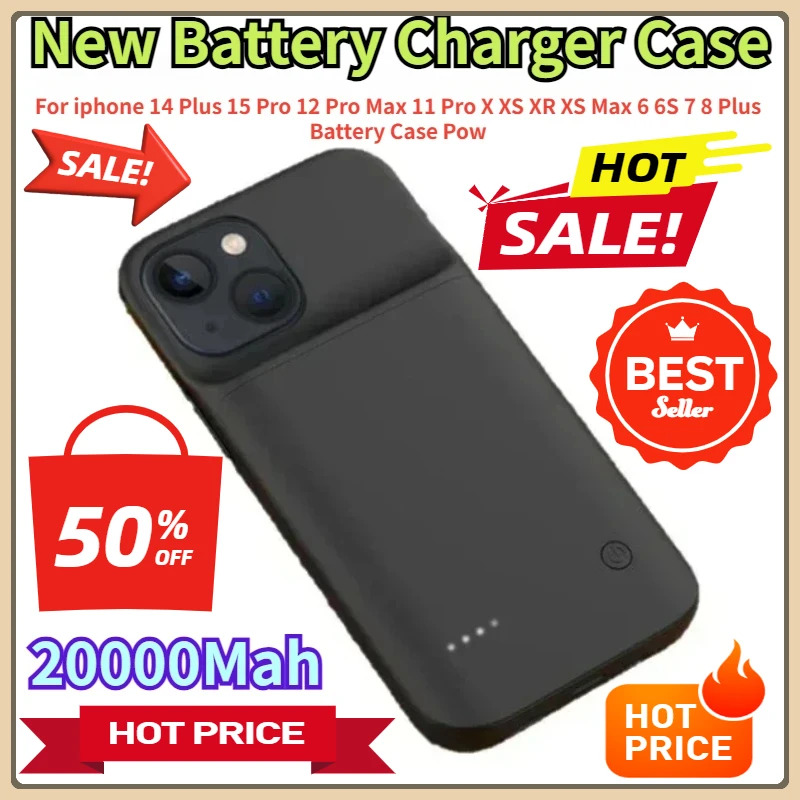 New brand For iPhone 14 plus 15 Pro 12 Pro Max 11 pro x xs XR XS Max 6 6s 7 8 plus POW 20000mAh new battery ราคา 1,292 บาท*ส่งฟรี