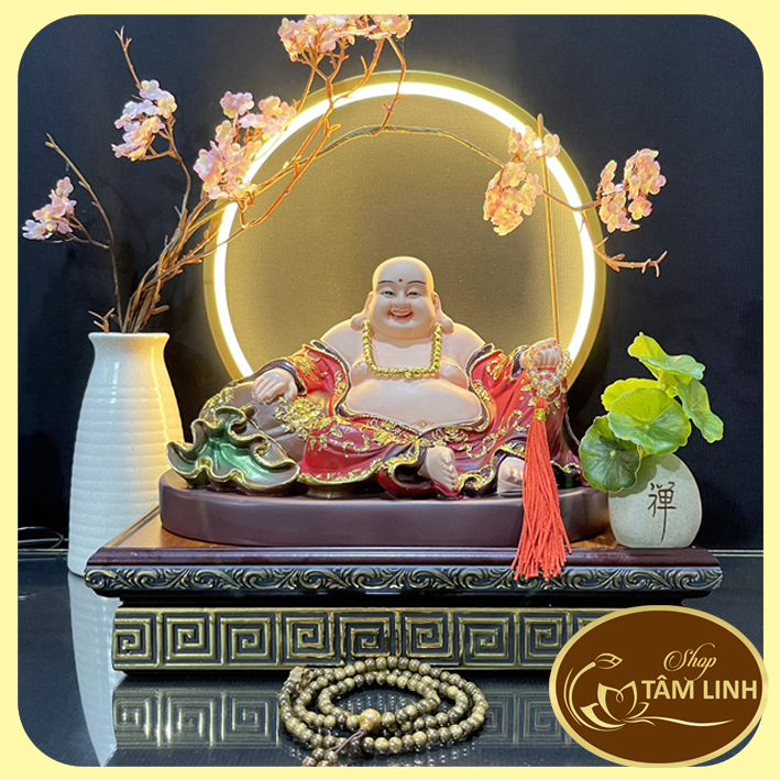 Tượng phật di lặc có đế tượng có nhiều màu- tâm linh shop_0938628090