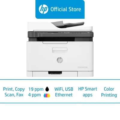 HP Color Laser MFP 179fnw Wireless Printer / Print, Copy, Scan, Mobile Fax / Flatbed / ADF / Duplex / One Year Warranty
