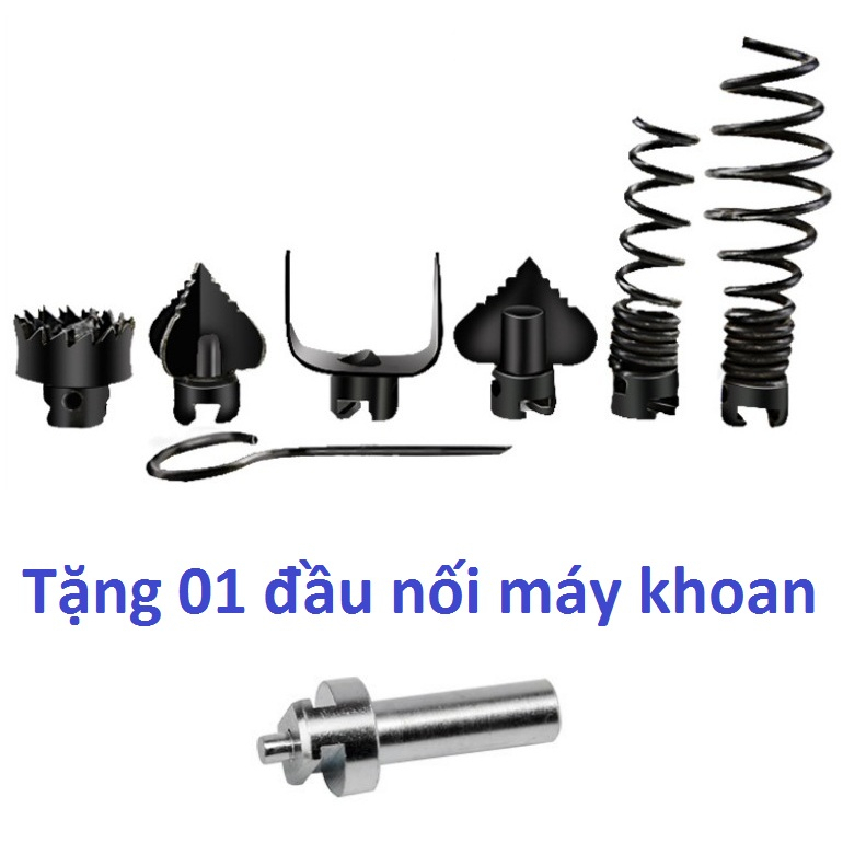Bộ 8 món phụ kiện thông cống cho dây phi 16