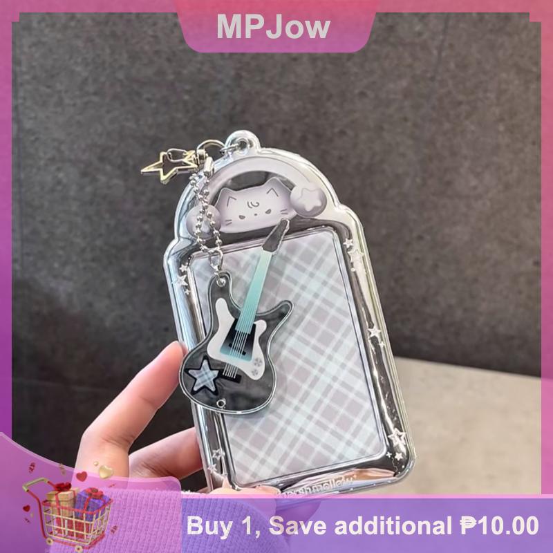 【MPJow】 Kawaii 3 Inch Photocard Holder Bag Pendant Photo Frame Picture Display Stand Card Holder Student Keychain For Bag