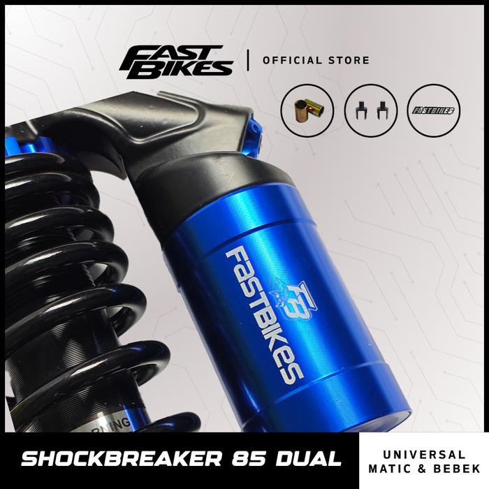 PROMO SHOCKBREAKER FASTBIKES TABUNG ATAS 280 340MM MOTOR MATIC BEBEK UNIVERSAL PCX NMAX AEROX SUPRA 85 BLADE MOTORCYCLE - OTO EXPRESS Harga 1,196,000 rupiah*Gratis Ongkir