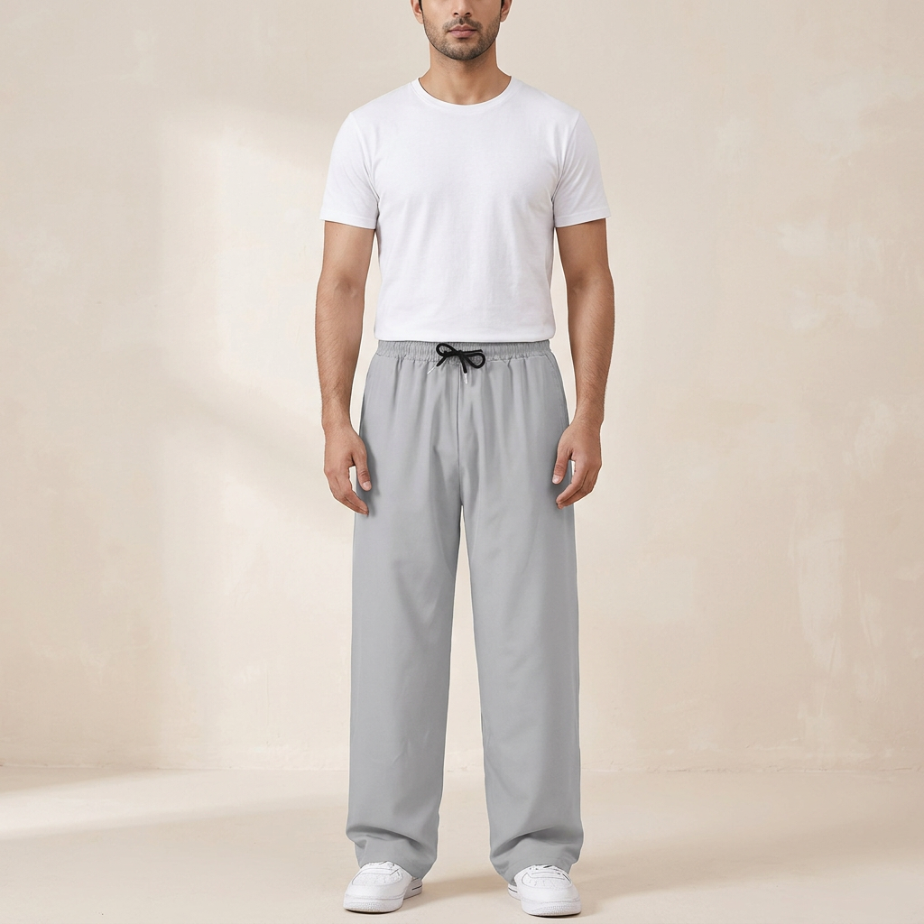 Solid Color Loose Fit Casual Pants Men'S Sportswear Leisure Casual Daily Wear Trousers Baggy Autumn  Workout trousers