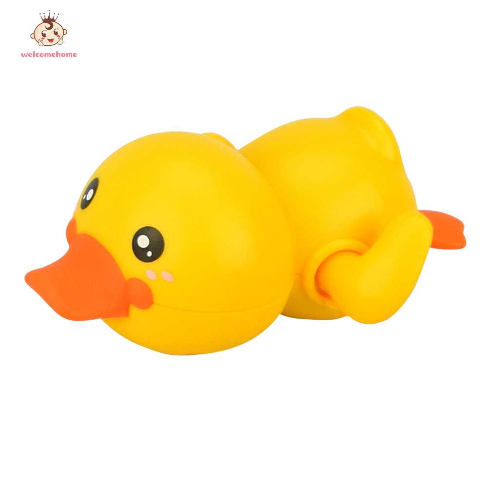 Baby Bath Toy Wind-Up Toy Early Education Cute Swimming Duck Clockwork Toy