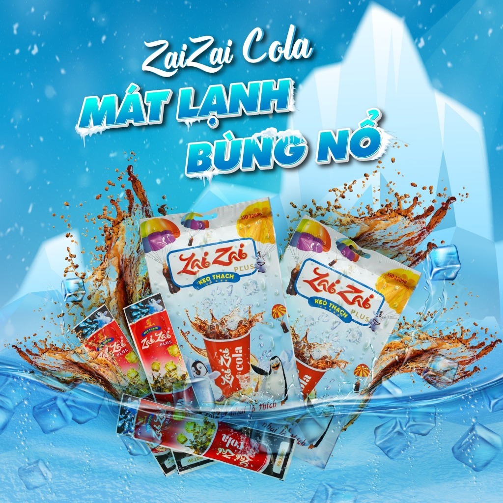 [ăn vặt] Sỉ thùng 20 túi x 320g thạch zai zai Cola Đức Hạnh