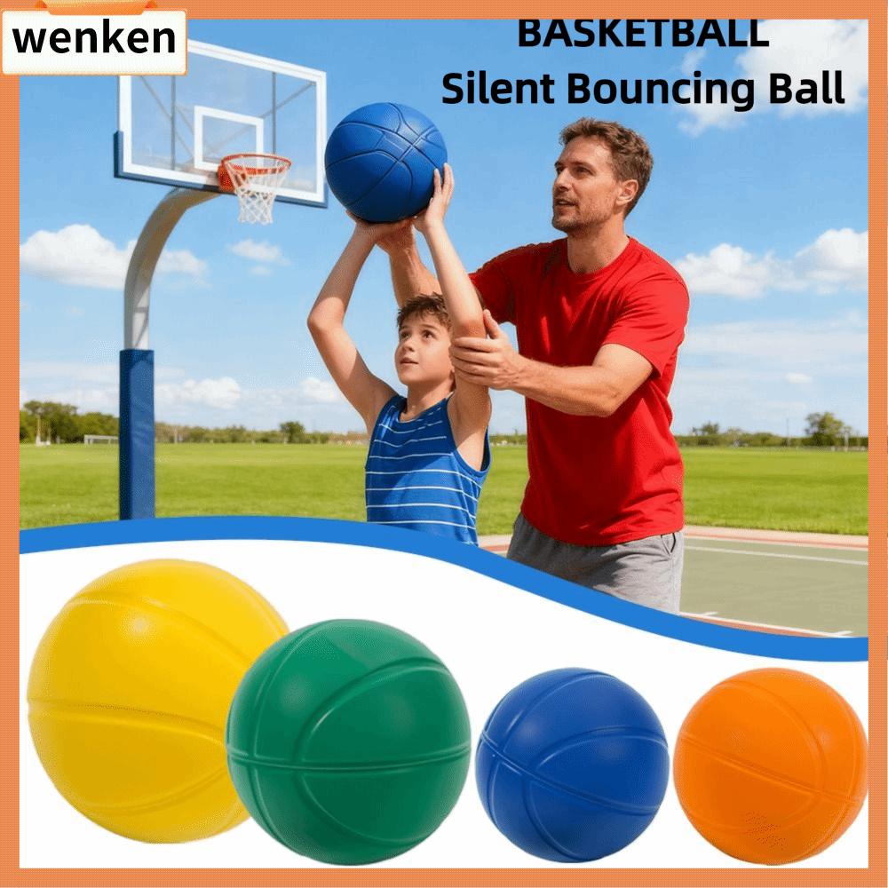 WENKEN Bọt Bóng rổ im lặng Dễ cầm nắm Tiếng ồn thấp Bóng tập luyện Mật độ cao Nhẹ Bóng tập luyện trong nhà Trẻ em