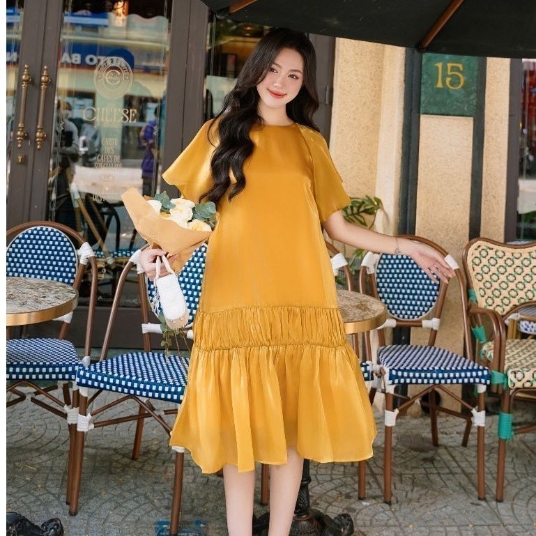 JOVEN Đầm Cheryl Cánh Tiên Đuôi Cá Chất Organza Cao Cấp Trẻ Trung