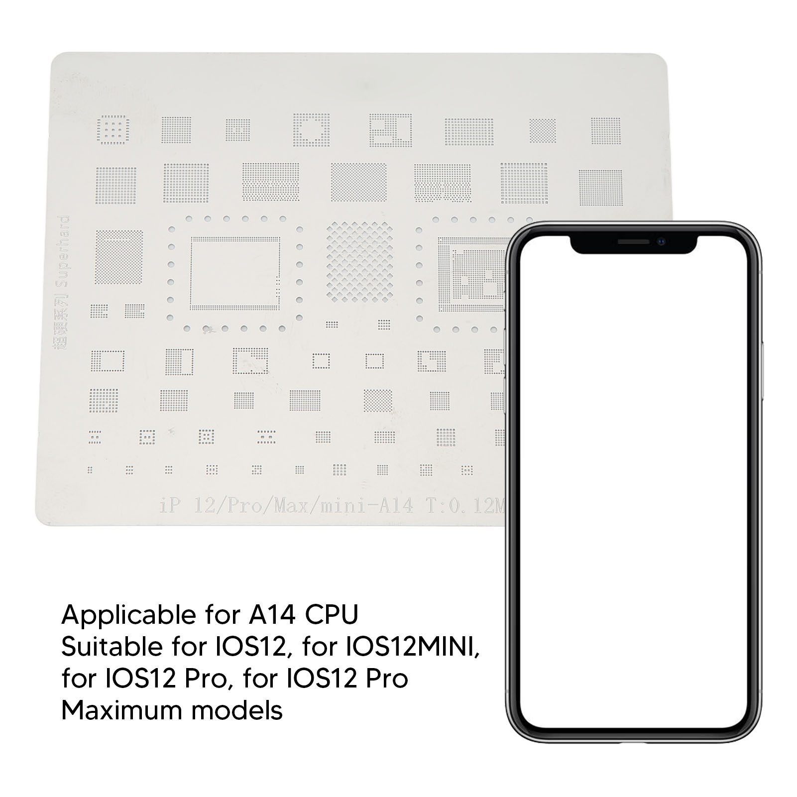 BGA reballing Stencil thép không gỉ xác định vị trí chính xác reballing mẫu hiệu quả tin trồng cường độ cao để sửa chữa