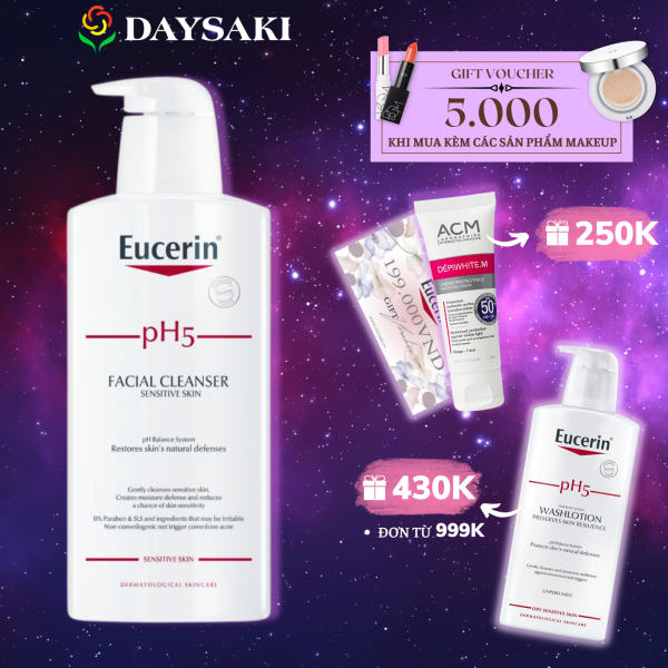 Eucerin Sữa Rửa Mặt PH5 Facial Cleanser Da Nhạy Cảm (400ml) giá rẻ
