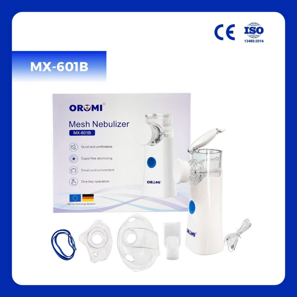 Máy xông khí dung cầm tay OROMI MX-601B công nghệ siêu âm tạo hạt sương siêu mịn