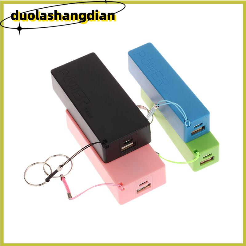 [Duola] Điện thoại di động ngân hàng sạc pin gói cho trường hợp tự làm hộp Protable đầy màu sắc stroage hộp