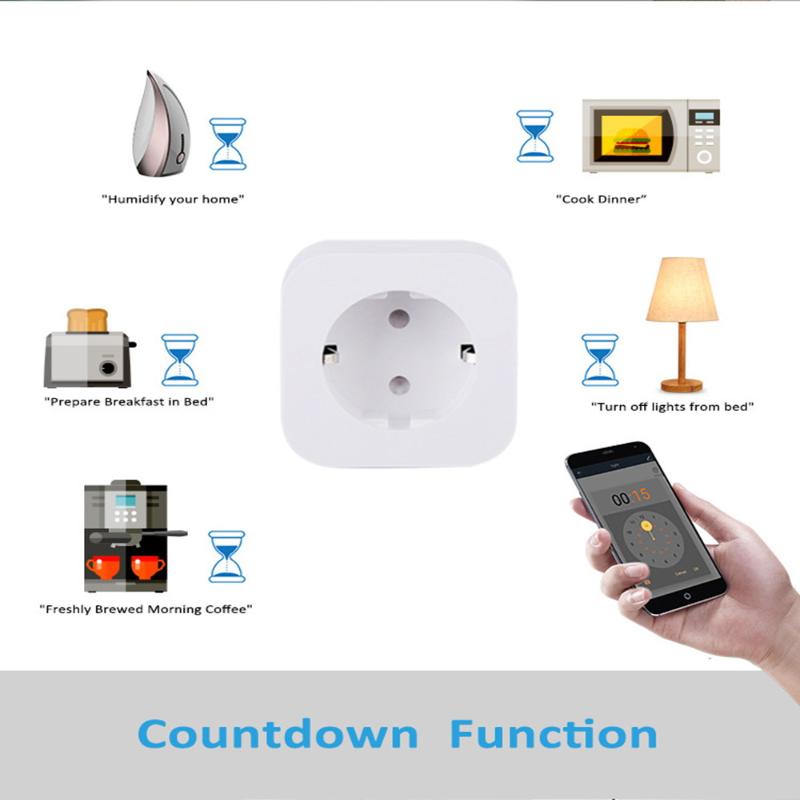 XINGHEC2 Wifi Ổ cắm thông minh eu16a 20A thông minh cắm với điện giám sát cuộc sống thông minh app điều khiển từ xa hỗ trợ Google trợ lý Alex