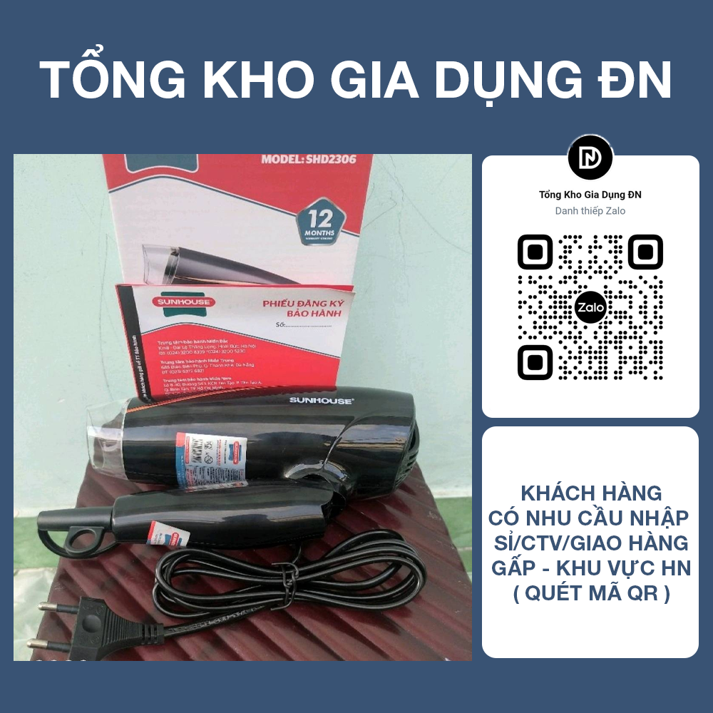 Máy sấy tóc SUNHOUSE SHD2306 - Bảo hành 12 tháng