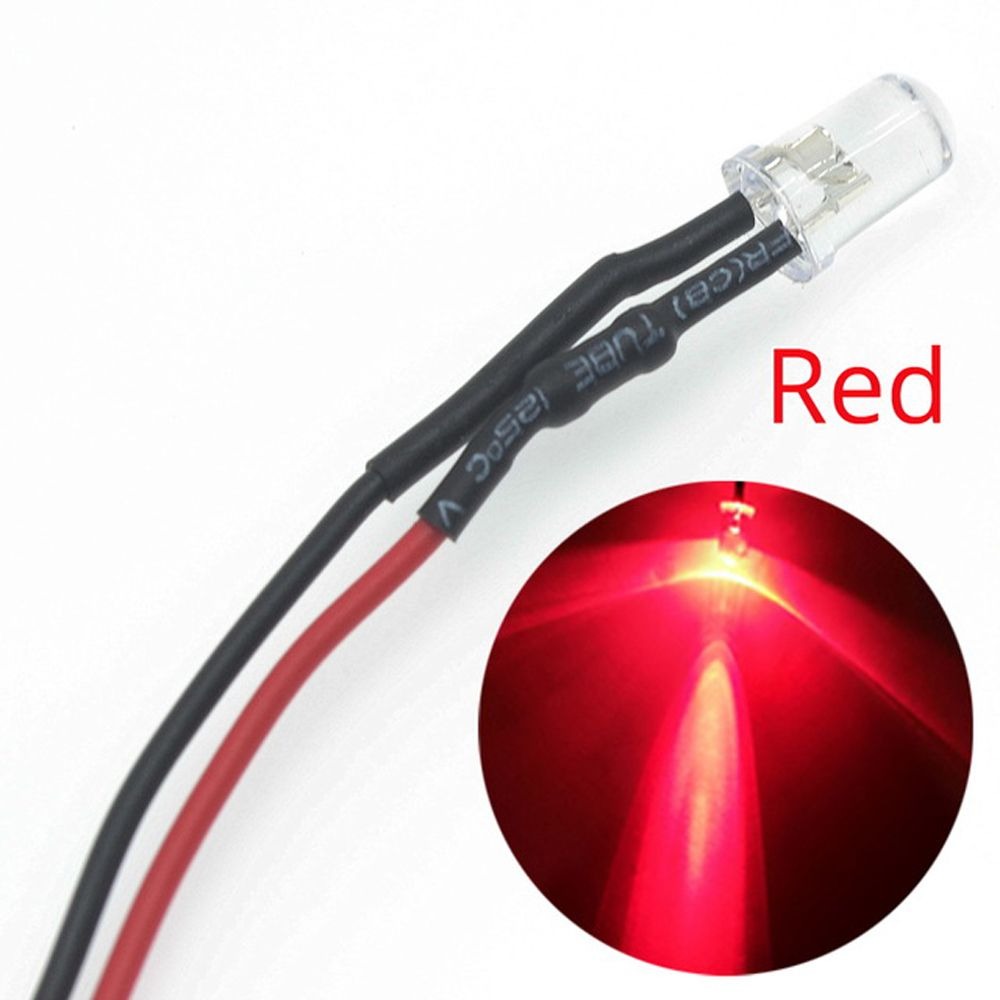 RGFV 10 pcs 12V Colorful DC Diode Wired LED Light Emit