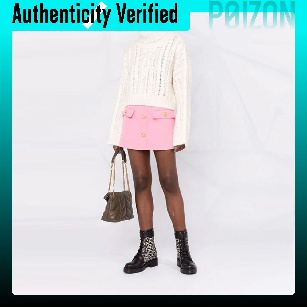 กางเกงและกระโปรงแฟชั่นสตรี Balmain สั้นลำลองผู้หญิงสีชมพูปานกลางทรงเอ WF0LA120-167 ลิตร-4KJ ราคา 33,802 บาท*ส่งฟรี