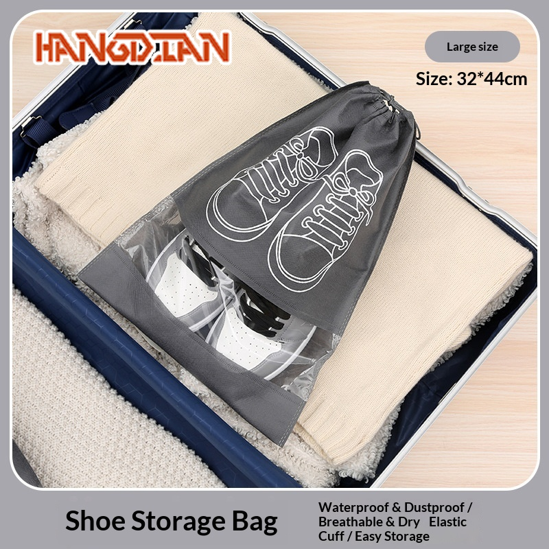HANGDIAN Modern Shoe Storage Bags with Dust Protection and Moisture Resistance for Travel and Home Use ราคา 19 บาท*ส่งฟรี