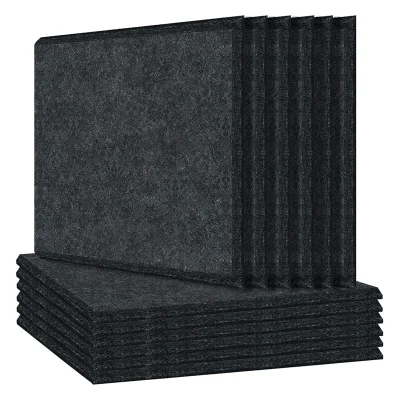 12 Pack Acoustic Panels Sound Proof Padding, Beveled Edge Sound Absorbing Panels, Acoustic Absorption Panel