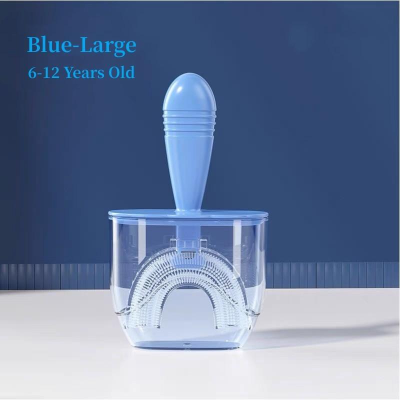 Childrens toothbrush u-shaped silicone soft bristles brushing baby special clean toothpaste set