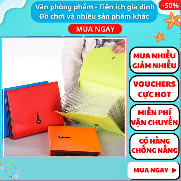 Túi đựng tài liệu nhiều ngăn giá tốt , Bìa đựng hồ sơ nhiều ngăn văn phòng chống thấm , Cặp chứa tài liệu 12 ngăn chất lượng cho học sinh , Cặp đựng hồ sơ sạch sẽ chống nước , Cặp chứa hồ sơ đa ngăn chất lượng , Nguyễn Thùy Store