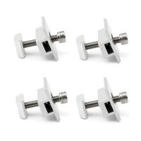 FOUNDTWO 4Pcs Mid Clamp Solar Panel Mounting Clamp End Clamp Aluminum Alloy PV Panel Clip Durable Construction Corrosion Resistance Solar System Install Accessories Solar System Installation