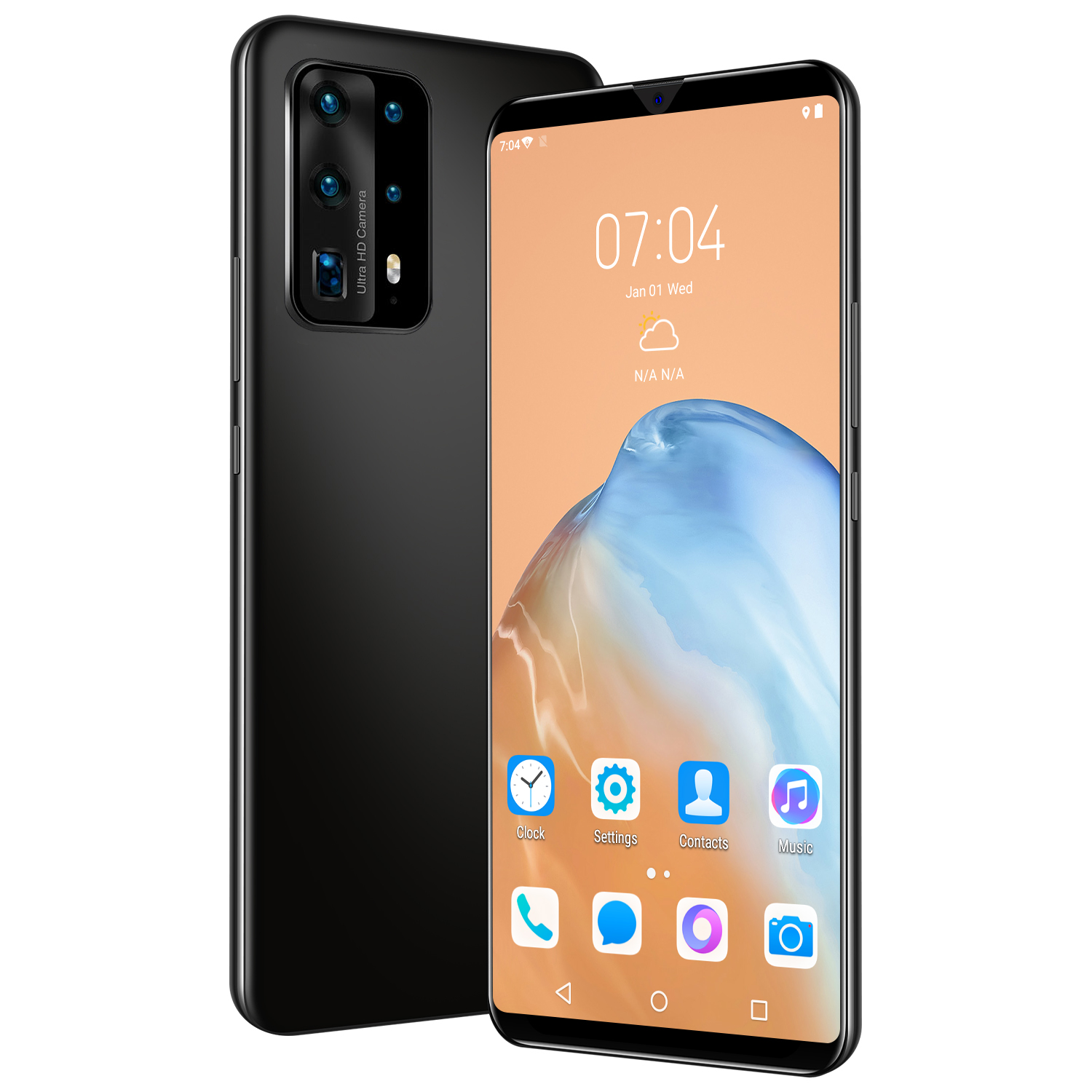 P45 Pro 4800mAh dual SIM card dual SIM card Android Mobile 4G network handphone 32 + 16MP HD camera cellphone nice-core Android phone - 2
