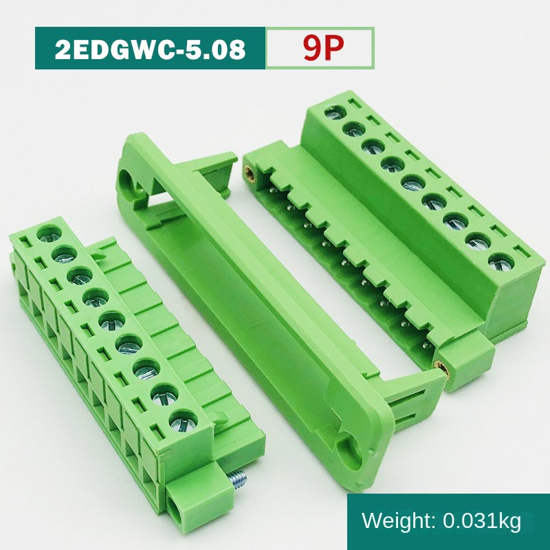 2EDGWC-5.08 - Bộ Lắp Ghép 9P Đầu Nối Xuyên Tường | Cắm Rút | 2P-24P | Khoảng Cách 5.08mm | 300V/10A | Khung Cố Định Mặt Bích | Giải Pháp Kết Nối Công Nghiệp